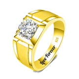 Oseew 10k 14k 18k Gold Moissanite Ring for Men Wedding moissanite Ring Bridal Ring Mens moissanite Ring 14k Gold