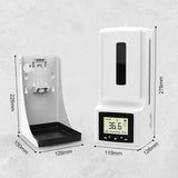 PENNY73 Contactless Alcohol Dispenser 2 in 1 Pro Wall Mounted with Alarm Automatic Disinfectant Sprayer Infrared Induction Electric Humidifier,No Shelf