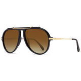 SOJOS Retro Oversized 70s Aviator SunglassesWomen Men SJ2693 Brown