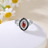 Oseew Class 2027 Senior Graduation Ring for Women High School (White Gold)