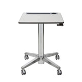 Ergotron – LearnFit Mobile Standing Desk, Adjustable Height Small Rolling Laptop Computer Sit Stand Desk with Wheels for Classroom, Office, Medical or Home Use – Adjusts from 33 to 49 Inches – Grey Ergotron