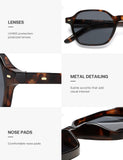 SOJOS Retro Square Polarized Sunglasses Womens Men SJ2674 Tortoise/Grey