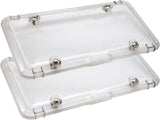 Luxe Shield, Premium Clear License Plate Covers (2-Pack) incl Stainless Steel Screws | Durable and Weatherproof Clear License Plate Protectors | One-of-a-Kind Design | Proudly Made in the USA