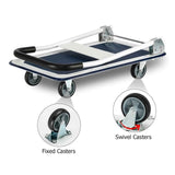 Push Cart Dolly Upgraded Collapsible Hand Truck Folding Platform with Swivel Wheels