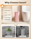 Cesun 5 Gallon Automatic Bathroom Trash Can with Lid, Pink, Touchless