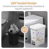 Small Trash Can for Narrow Spaces, Rust-Proof Wastebasket Small Garbage Can for Bathroom