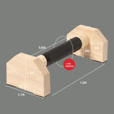 Trlakepreble Wooden Parallettes Push Up Bars, Anti-Slip Push-Up Handles, Mini Handle Pumps, Dip Station Dip Bar, Handstand Bars for Calisthenics and Fitness（log） Trlakepreble