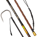 Carbon Fiber Fishing Gaff Saltwater Fish Gaff with S316 Stainless Steel Fishing Hook (Brown Gaff - 4'8'' - 4'' Hook) TRHUNTER