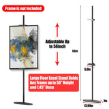 56" Adjustable Floor Picture Frame Stand, Easel Stands for Display