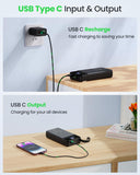 Power Bank Fast Charging 50000mAh - 22.5W Portable Charger USB C Quick Charge with 4 Outputs & 3 Inputs LED Display Huge Capacity External Battery Pack for iPhone, Samsung, iPad etc Black