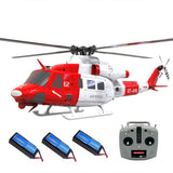 MechPuConToy GPS RC Helicopters for Adults, E2 UH-1Y 1/35 Scale 2.4G 6CH Remote Control Simulation 3D Stunt Helicopter Model with Lidar Positioning, Military RC Aircraft Outdoor