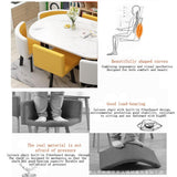 Oval Dining Table Set 6 Chairs Office Conference Reception Table Negotiation Business Coffee Table