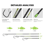 Fishing Gaff Saltwater Fish Gaff with 4-Inch Stainless Steel Fishing Hook Solid Fiberglass Fishing Gaff 3'/ 4'8''/ 7' (3-Feet) FISHAPPY