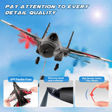 Fremego SU27 RC Plane, 2.4GHZ RC Airplane Ready to Fly Remote Control Airplane W/ 2 Batteries & 6-axis Gyro Stabilizer, 2CH RTF Hobby RC Glider for Beginners Kids Boys Girls Adults