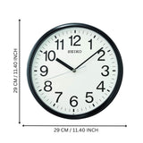 SEIKO QXA756KLH Wall Clock, Black, 12 Inch