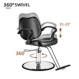 Topsalon Barber Chair,Salon Chair for Hair Stylist Swivel Styling Chair Heavy Duty Hydraulic Pump Adjustable for Beauty Hair Salon Spa Shampoo(Black)