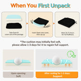 downluxe Chair Cushions for Dining Chairs, Memory Foam Linen Kitchen Chair Pads with Ties