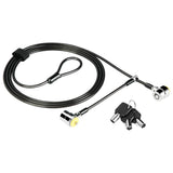 LORADAR Daul Head Twin Cable Lock Lock for Laptops，Monitor 3 Keys 6.7Foot Lock Two Devices At The Same Time