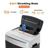 Bonsaii Paper Shredder for Office, 120-Sheet Autofeed Heavy Duty Shredder for Home Office Use