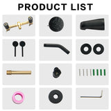 SUBEIXI 2 Handle Shower Faucet Set with Tub Spout Matte Black Two Handles Shower Faucet Set Bathtub Shower Faucet Combo, Wall Mount