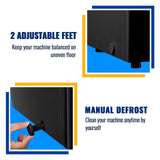 Chest Freezer WANAI 3.5 Cubic Deep Freezer with Top Open Door and Removable Storage Basket, 7 Gears Temperature Control, Ideal for Office Dorm or Apartment, Black