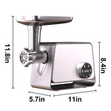 3200W Electric Meat Grinder Sausage Stuffer With Touch Color Screen 4 Speed Settings 3 Slice, Shred Blades,7 Blades,Sausage Stuffer,Kubbe Kitmeat Grinders For Home Use