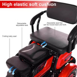 DXTSH MT H40 Passenger Electric Golf Cart Elderly Scooters, 3-Wheel Electric Vehicles, Disabled Scooters (MT-H40-Red 60V20AH)