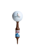 Putt Light Beer Bottle Golf Tees, Virtually Unbreakable and Recyclable Plastic Golf Tee 6 Pack, Golf Gift
