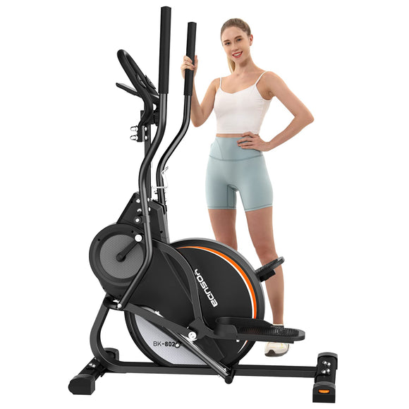 YOSUDA Pro Cardio Climber Stepping Elliptical Machine, 3-in-1 Elliptical Machine Stair Stepper Trainer, Total Body Fitness Cross Trainer with Quiet Magnetic Driving System, 16 Resistance YOSUDA