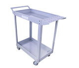 HIGOOD Heavy Duty Service Utility Cart,2 Shelf Steel, 800-Pound Capacity, 35.6 x 18.1x38-Inch Gray
