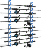 WellMall Fishing Pole Holders - 10 Rod Holder Storage for Wall & Garage, Fits Most Rods