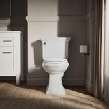 KOHLER 20455-0 Ridgewood Round Soft Close Toilet Seat, Quiet Close, Wood Toilet Seat, Home Essentials, White