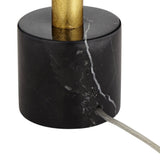 Possini Euro Design Minerva 32" Tall Modern Glam Luxe End Table Lamps Set of 2 Sculptural Gold Leaf Black Shade Living Room Bedroom Bedside Nightstand Office Home Reading Kitchen Entryway Console