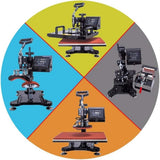 Heat Press Machine，38X38 5 in 1 Combo Heat Press Machine,Sublimation/Heat Press,Heat Transfer Machine for Mug