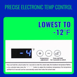 DEMULLER 4.0 Cu.ft Chest Freezer with Electronic Panel, Accurate Temperature Display to 1 ℉, White Deep Freezing Machine with 2 Removable Baskets, Compact Size for Any Space