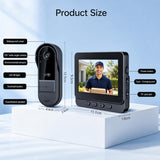 TKMARS Wireless Doorbell Camera No Subscription No WiFi/App Needed