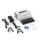 DisplayLink Laptop Docking Station Dual 4K@60Hz(2 HDMI+2DP), 100W PD Charging Compatible with Thunderbolt