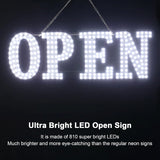 40"x14" Large LED Open Signs for Business with Remote, Super Bright Unique Design Open Sign with Hanging Installation, High Visibility Open Sign for Stores Bar Hotel Retail Shops Window Salon Restaurant Office