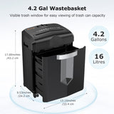12-Sheet Micro Cut Shredders for Home Office, 60 Minute P-4 Security Level Paper Shredder for CD, Credit Card, Mails, Staple, Clip, with Jam-Proof System & 4.2 Gal Pullout Bin C266-B bonsaii