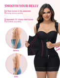 SHAPSHE Waist Trainer for Women, Tummy Control Sports Girdle, Workout Body Shaper with Adjustable Shoulder Strap Black M
