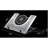 YRJFUT Steel Mesh Panel LED Fan Adjustable Speed Control 10 "-17" Laptop Cooling Pad, Bracket