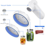 Electric Mason Jar Vacuum Sealer Kits for Wide Mouth Regular Mouth Mason Jars and Vacuum Bags, Multi-functional Handheld Vacuum Sealer for Food Storage and Fermentation WAFTING