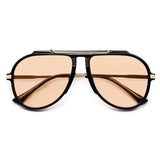 SOJOS Retro Oversized 70s Aviator SunglassesWomen Men SJ2693 Black Orange