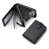 HBJWOV Men Genuine Leather Wallet Blocking Credit Card Holder Male