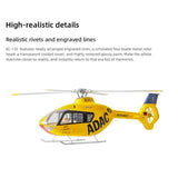MechPuConToy GPS RC Helicopter Model, FLYWING EC135 470-Class 2.4G 6CH 4 Detachable Propellers RC Simulation Helicopter Model with H1 Flight Controller and Return-to-Home (PNP Version)