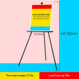 MEEDEN Wooden Easel Stand for Display: Black Wood Tripod for Wedding Sign