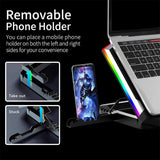 UMKLSW Laptop Cooler for 12-18 Inch Six Fans LCD Screen Cooling Pad Adjustable Notebook Stand Two Port