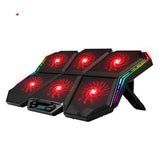 UMKLSW Gaming RGB Laptop Cooler 12-17 Inch Led Screen Cooling Pad Notebook Stand with Six Fan and 2 Port