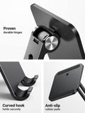 UGREEN Tablet Stand Compatible for iPad Desk Stand Holder Adjustable Aluminum Thicker Base Compatible with iPad Pro Air Mini 13 12.9 11 Inch Home Office Desk Accessories Black