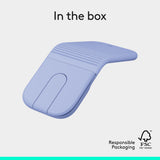 Logitech Mobi Fold Foldable Wireless Mouse with Quiet Click, Lilac